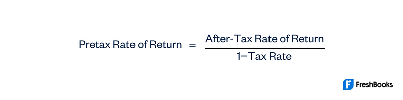 Pretax Rate of Return Formula