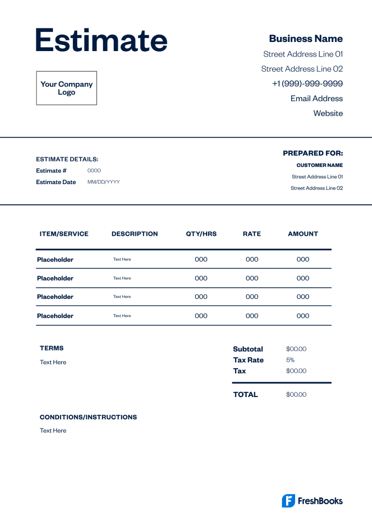 Commerical Cleaning Estimate Template - Style 3